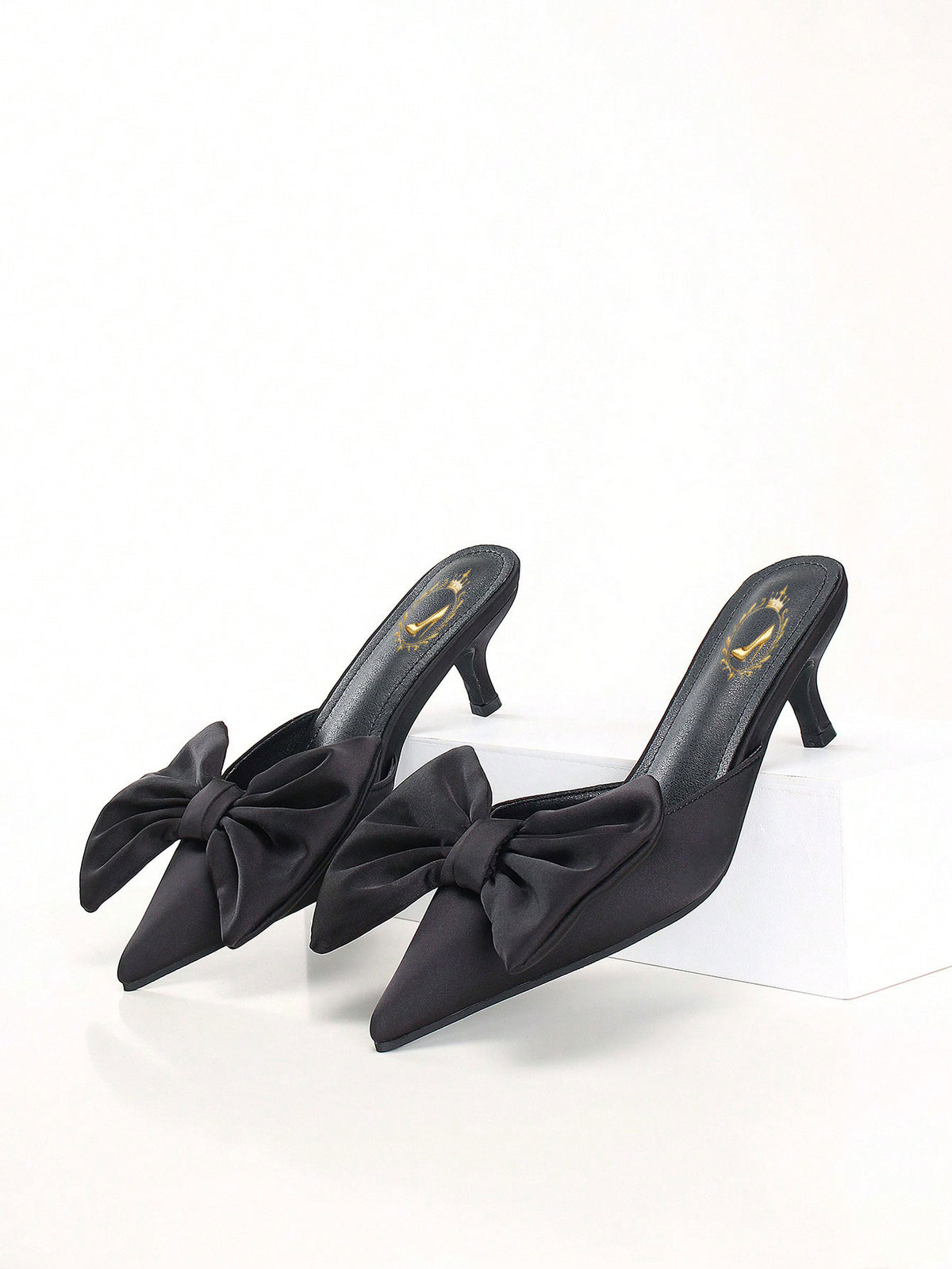 Fall/Winter Women's Mule High Heel Shoes & Bowknot Kitten Heel Sandals, Elegant, Party