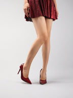 Burgundy Red-Bottom Pumps
