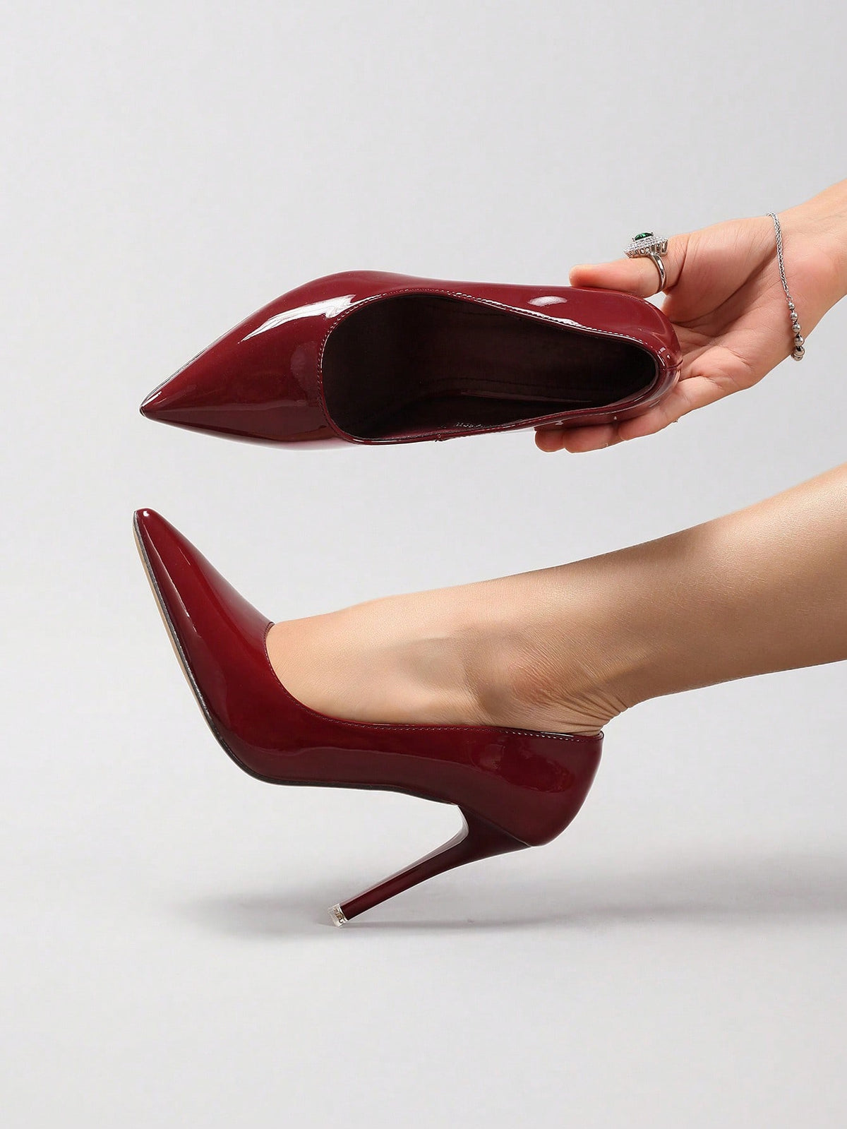 Burgundy Red-Bottom Pumps