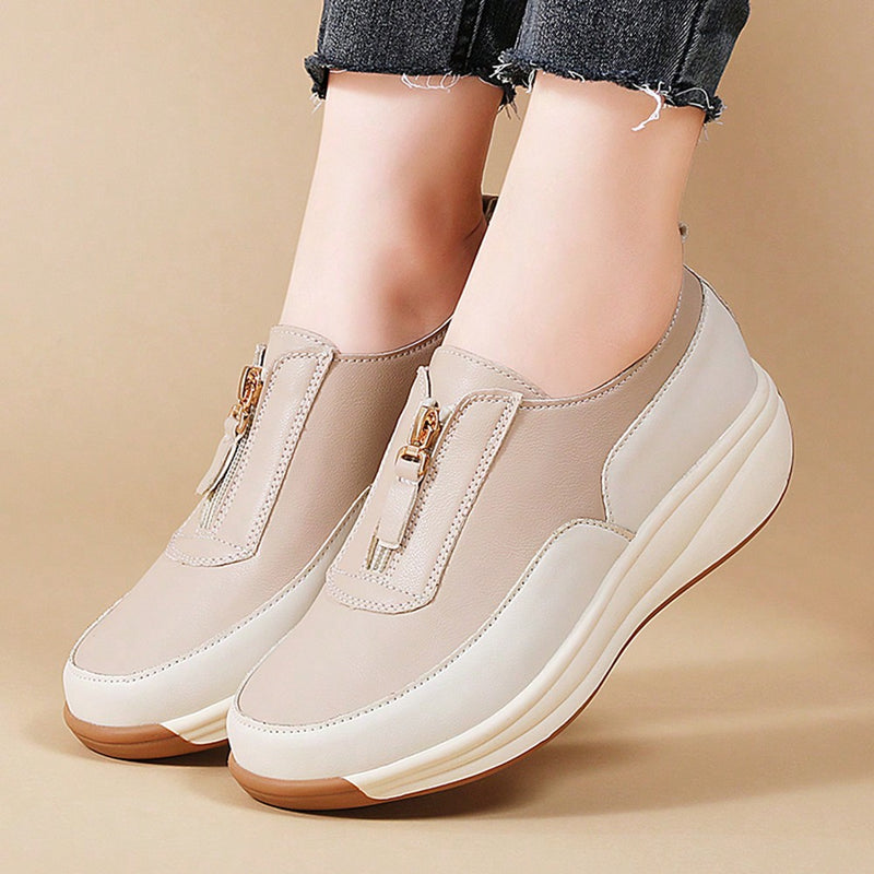 Faux Leather Chain Loafers