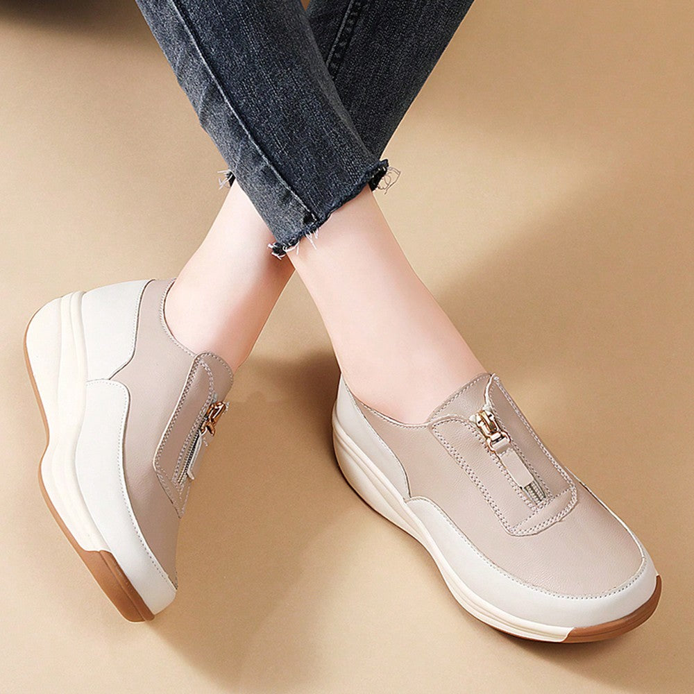 Faux Leather Chain Loafers