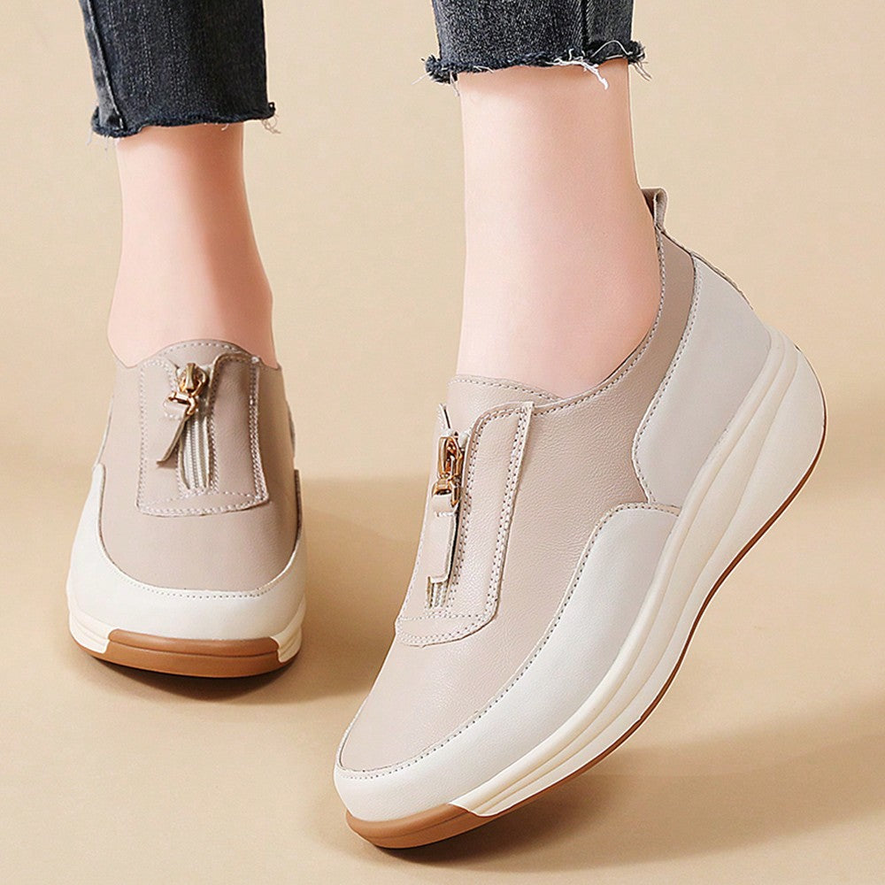 Faux Leather Chain Loafers