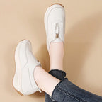 Faux Leather Chain Loafers