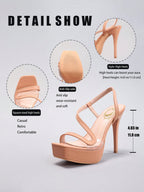 PVC Patchwork Open-Toe Stiletto Sandals