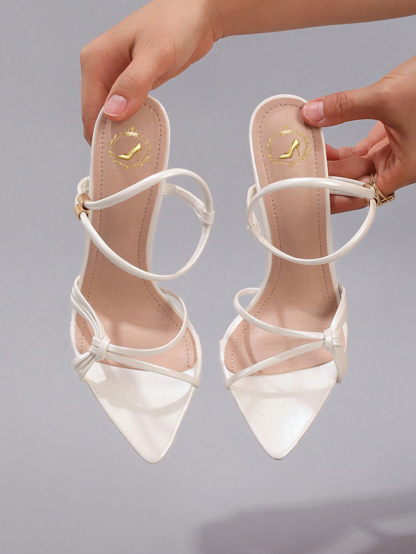Fashionable Striped Combination High Heel Sandals, Sexy Pointed Toe Party/Wedding Shoes, Super High Heel Pink Stilettos For Women, Summer Shoes