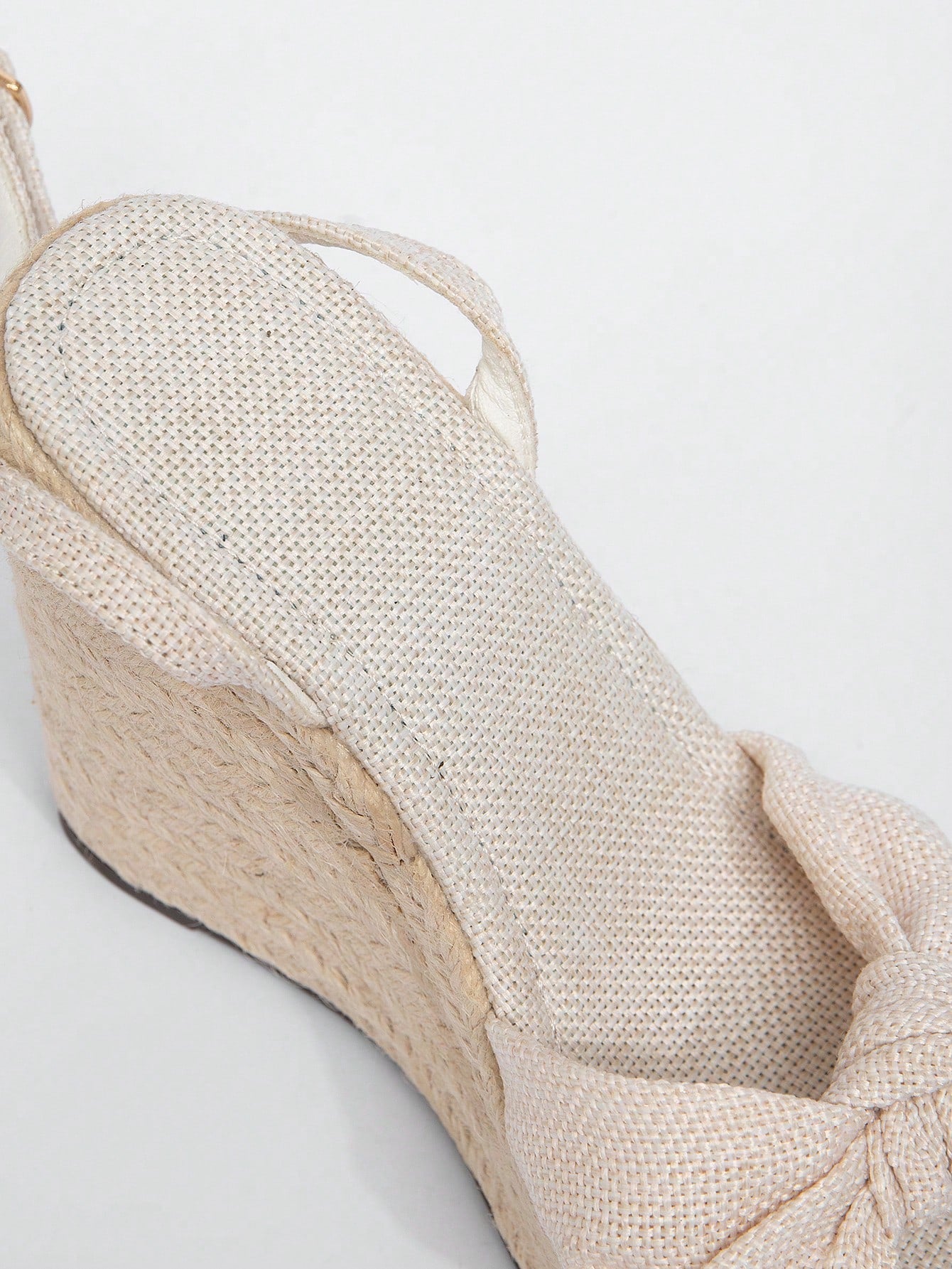 Lace Bow Hemp Rope Wedge Platform Thick Sole Sandals Open Toe Summer Vacation Casual High Heel Platform Slides Daily Fashion Women's Shoes