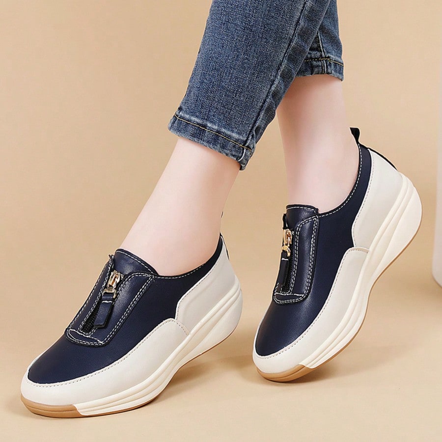 Faux Leather Chain Loafers
