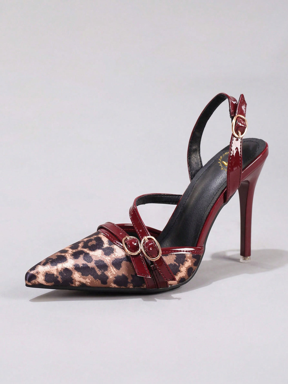 Leopard Print Patchwork Stiletto Heels