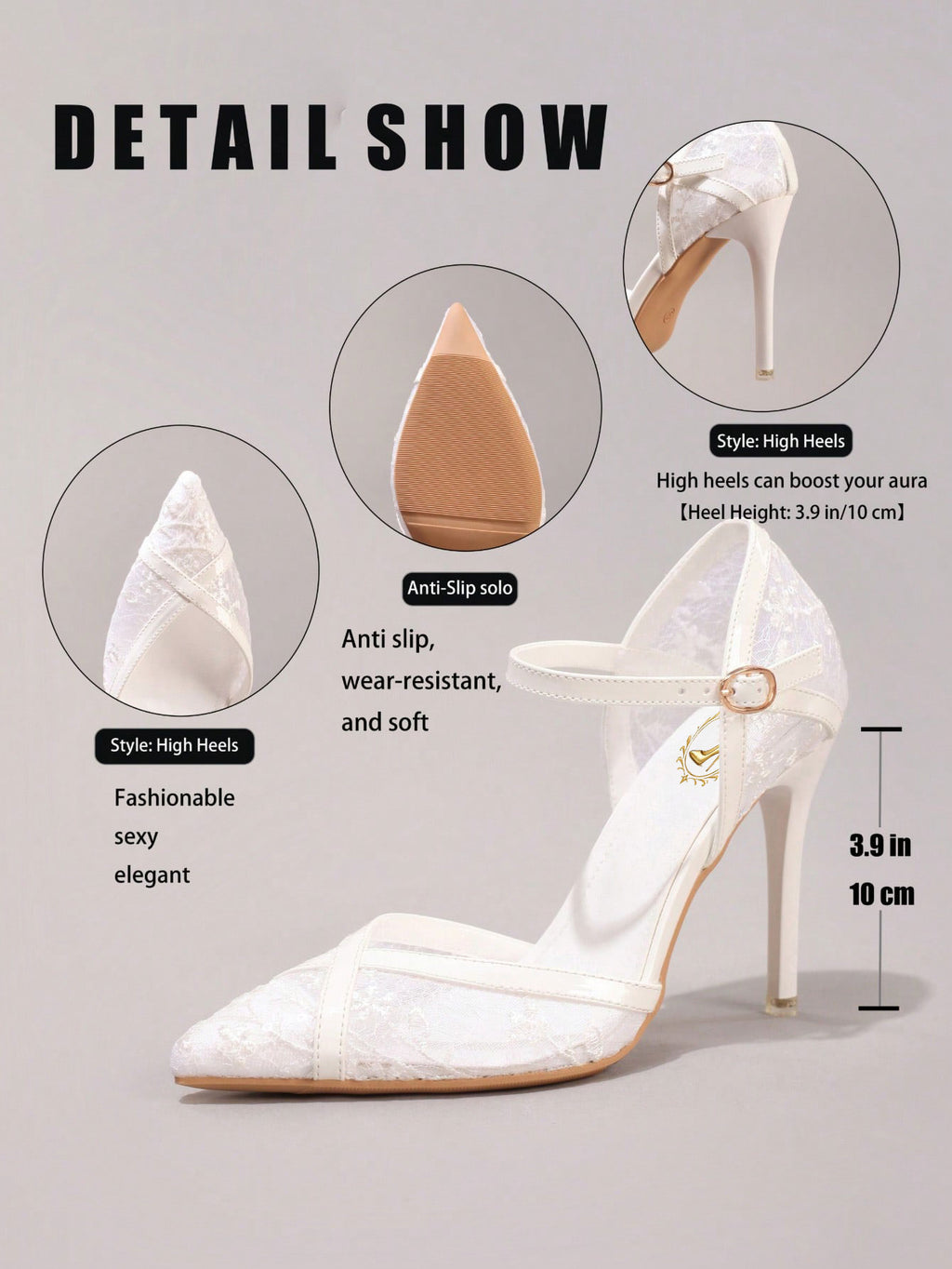 Fashionable Lace Embroidered White High Heel Shoes, Sexy Pointed Toe Party Evening Pumps, Super High Heel Hollow Out Stilettos For Women, Wedding Outfits