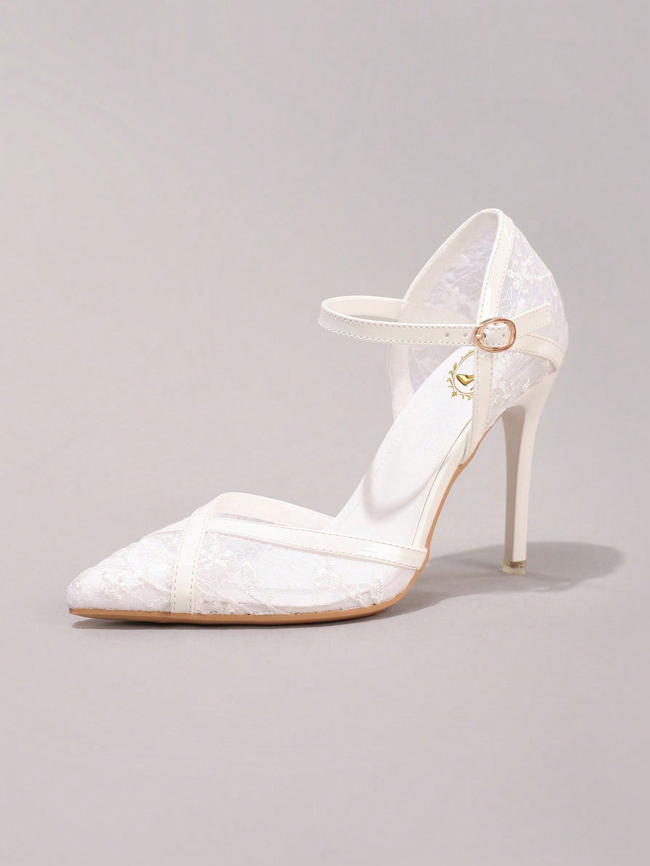 Fashionable Lace Embroidered White High Heel Shoes, Sexy Pointed Toe Party Evening Pumps, Super High Heel Hollow Out Stilettos For Women, Wedding Outfits