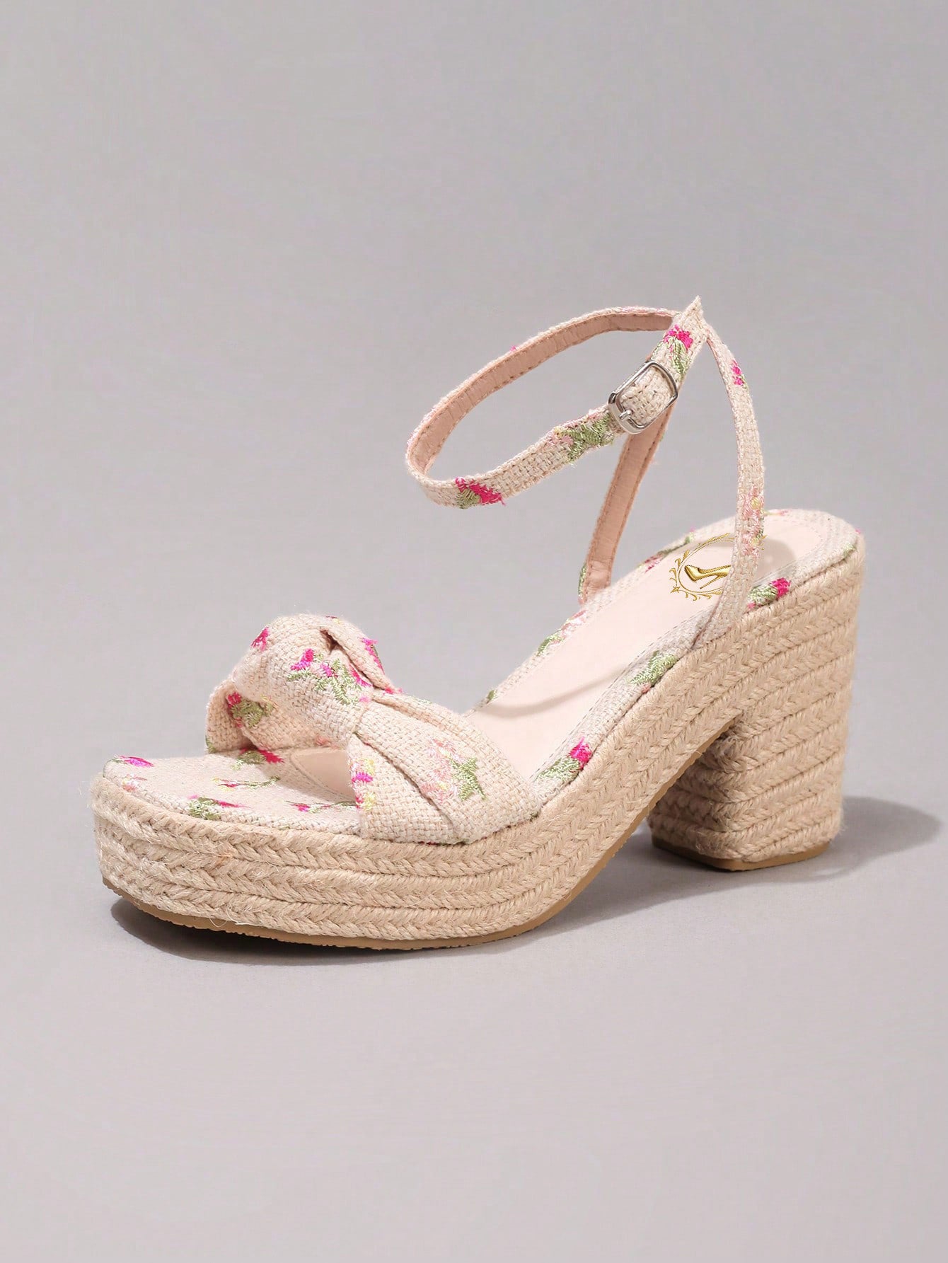 Fashion Embroidered Rope Wedge Platform Thick Sole Sandals Open Toe Summer Vacation Casual High Heel Platform Slides Daily Women Shoes