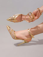 Fashionable Lace Patchwork High Heel Shoes, Sexy Pointed Toe Super High Heel Party Pumps, Black Stiletto Sandals For Women,Red Bottoms Heels
