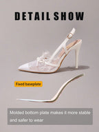 Fashion Lace Patchwork Fringe White High Heel Shoes