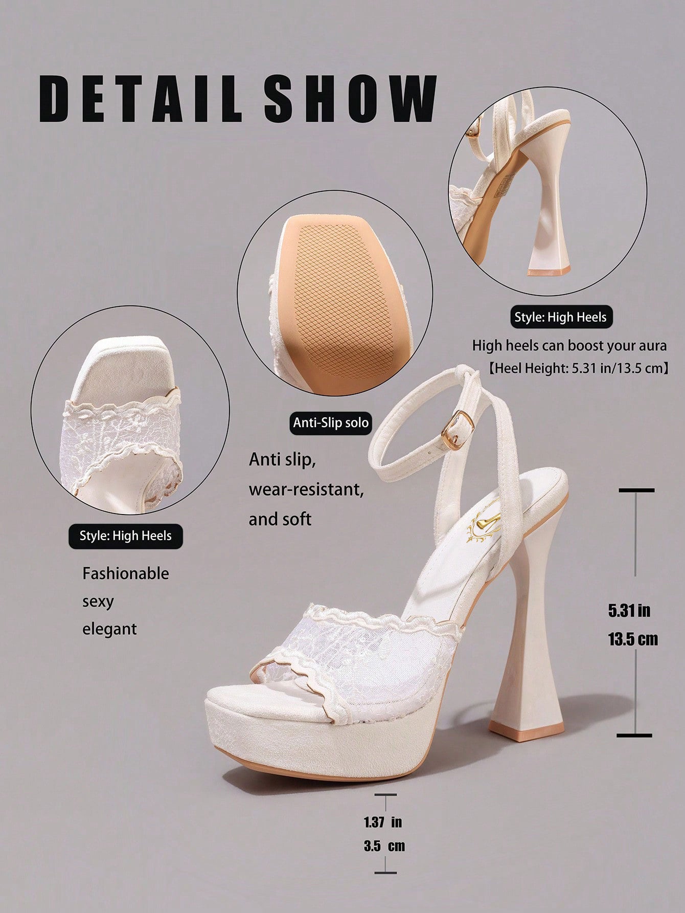 Fashionable Lace Embroidered High Heel Sandals, Sexy Party Shoes, Open Toe Square Heel Mules, High Platform Wedge Heels, Wine Red Women's High Heels