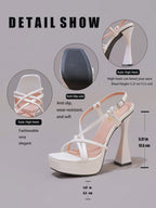 Fashion Woven Strap High Heel Sandals