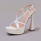 Fashion Woven Strap High Heel Sandals