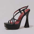 Fashion Woven Strap High Heel Sandals