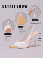 Lace Cap Toe Stiletto