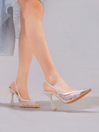 Lace Cap Toe Stiletto