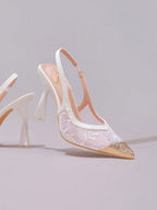 Lace Cap Toe Stiletto