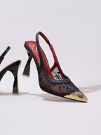 Lace Cap Toe Stiletto