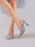 Lace Cap Toe Stiletto