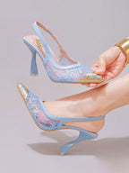 Lace Cap Toe Stiletto