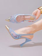 Lace Cap Toe Stiletto