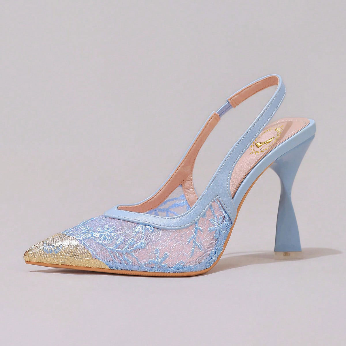 Lace Cap Toe Stiletto