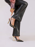 Gold Leaf Pointed-Toe Stiletto